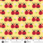 Andover Fabrics - Little Ladies - Flutter Friends, Sunshine