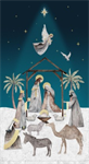 Blank Quilting - Silent Night - 24^ Nativity Panel, Navy