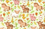 Fabric Traditions - Novelty Prints - Farm Babies Flannel, Light Green