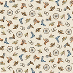 Henry Glass - Western View - Western Motifs, Beige