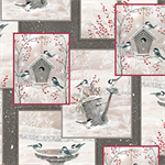 Quilting Treasures - Winter Garden - Overlapping Patches, Gray