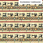 Northcott - Stonehenge Stitchin' - Border Stripe, Beige