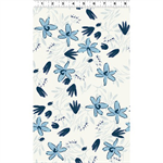 Clothworks - Blue Goose - Floral, Mist Gray