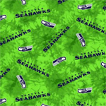 Fabric Traditions - NFL Flannel - Seattle Seahawks, Green