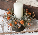 Candle Ring - Fall Garden 12^, Pumpkin