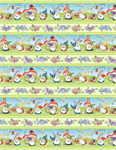 Wilmington Prints - Gnome-Grown - Repeating Stripe, Multi