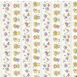 P & B Textiles - Boots & Blooms - Border Stripe, Multi