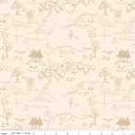  Riley Blake - Winnie The Pooh - Map, Cream