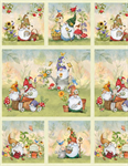 Wilmington Prints - Gnome & Garden - 24^ Panel, Multi