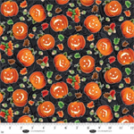 Blank Quilting - Spooky Aura Glow - Pumpkins, Black