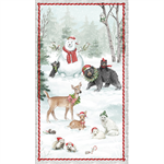 Wilmington Prints - Woodland Friends - 24^ Winter Scene Panel, Multi