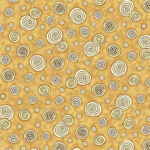 Quilting Treasures - Frond Nouveau - Circle Geo, Gold