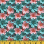 Mook Fabrics - Botanicals - Hedda, Aqua