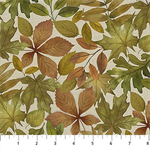 Northcott - Natural Elements - Packed Leaves, Taupe