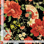 Timeless Treasures - Imperial Bloom - Focal Floral, Jet