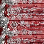 Hoffman California - Frosted Holidays - Border Print, Red