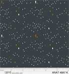 P & B Textiles - Au Naturel - Raindrops, Black