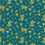 Blank Quilting - Love Never Fails - Ditsy Floral, Dark Teal