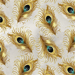 Blank Quilting - Alabaster Wings - Tossed Feather, Alabaster