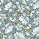 Quilting Treasures - Joyful Garden - Daisy, Chambray