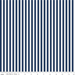 Riley Blake Basics - 1/4^ Stripe, Navy/White