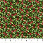 Northcott - Holiday Joy - Packed Holly, Green