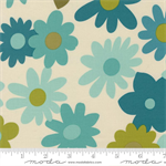 Moda - Happy Daze - Blooming Floral, Aqua