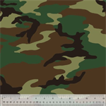 Windham Fabrics - Winter Fleece Print - Woodland Camo, Green