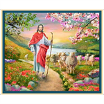 Quilting Treasures - The Good Shepherd - 36^ Good Shepherd Panel, Multi