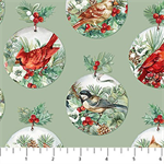 Northcott - Home For Christmas - Baubles, Green