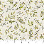 Northcott - Natural Elements - Mini Fern, Cream/Green