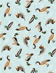 Wilmington Prints - Down By The Lake - Duck Toss, Light Blue