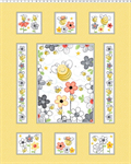 Susybee - Sweet Bees - 36^ Quilt Panel, Yellow