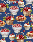 Wilmington Prints - Sweet Cherry - Cherry Treats Allover, Navy