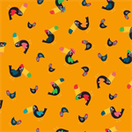 Clothworks - Busy Street - Toucans, Orange