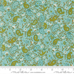 Moda - Happy Daze - Peaceful Paisley, Aqua