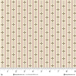 Henry Glass - Buttercream & Brickle Bits - Cottage Ticking Stripe, Cream