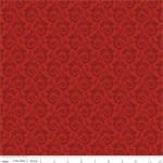 Riley Blake - Christmas Greetings - Scroll, Red
