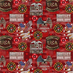 Sykel - Military Prints - Fire Fighter - Camo Flag, Red