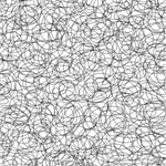 Oasis - 118^ Simplicity - Scribbles, White on Ecru