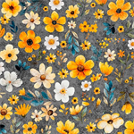 Quilting Treasures - Buzz Buzz Buzz - Floral, Dark Gray