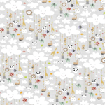 P & B Textiles - Dream Drifters - Cuddly Clouds, Light Silver