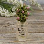 Mason Jar - Nana With Flowers