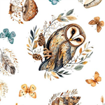 Quilting Treasures - Night Owls - Owls, White