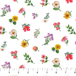 Northcott - Hide and Seek - Scattered Flowers, White