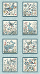 Henry Glass - Norwegian Forest - 24^ Forest Blocks Panel, Pale Blue