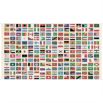 Quilting Treasures - Wanderlust - Flags of the World 24^ Panel, Multi