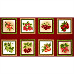 Fabri-Quilt - Fresh Harvest - 24^ Fruit Panel, Red