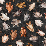 Quilting Treasures - Bigfoot - Bigfoot Toss, Charcoal