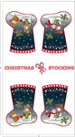 Paintbrush Studio - Snow Family Chirstmas - 24^ Snowman Stockings